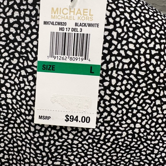 Michael Kors Black and White Dotted Blouse - Picture 4 of 5